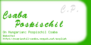 csaba pospischil business card